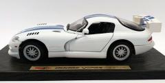 MAISTO DIECAST 1/18 DODGE VIPER GT2-WHITE