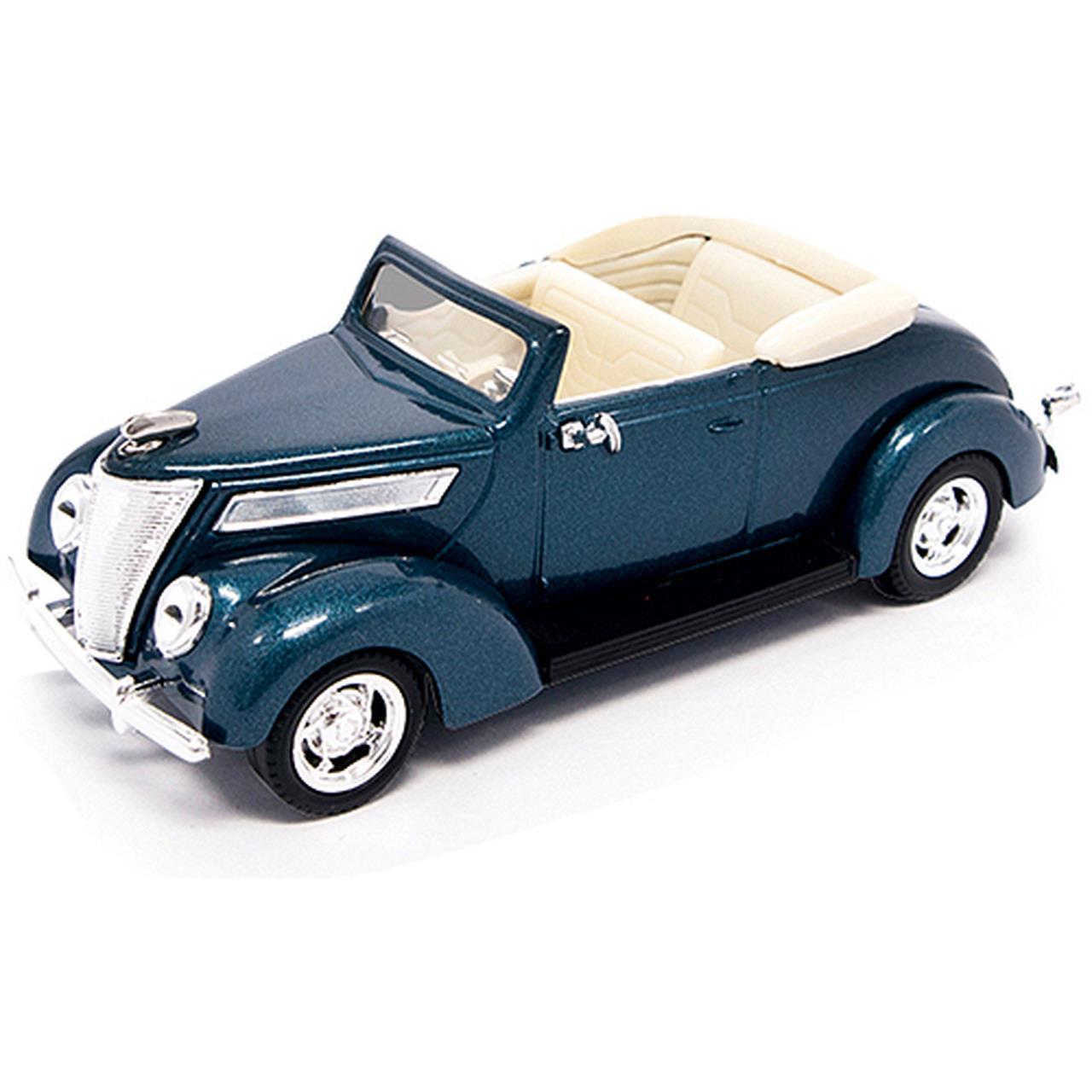 LUCKY 94230  LUCKY DIECAST 1/43 1937 FORD V8 CONVERTIBLE-BLUE