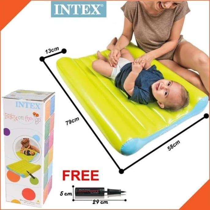 Intex Bebek Alt Değişim Yatağı-Şişirme Pompası Hediyeli