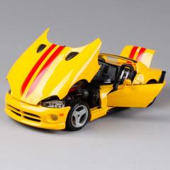 BURAGO 12024 DIECAST 1/24 DODGE VIPER RT/10-YELLOW