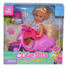 Scooterlı Mini Manken Bebek 12 cm Bebek Ve Scooter