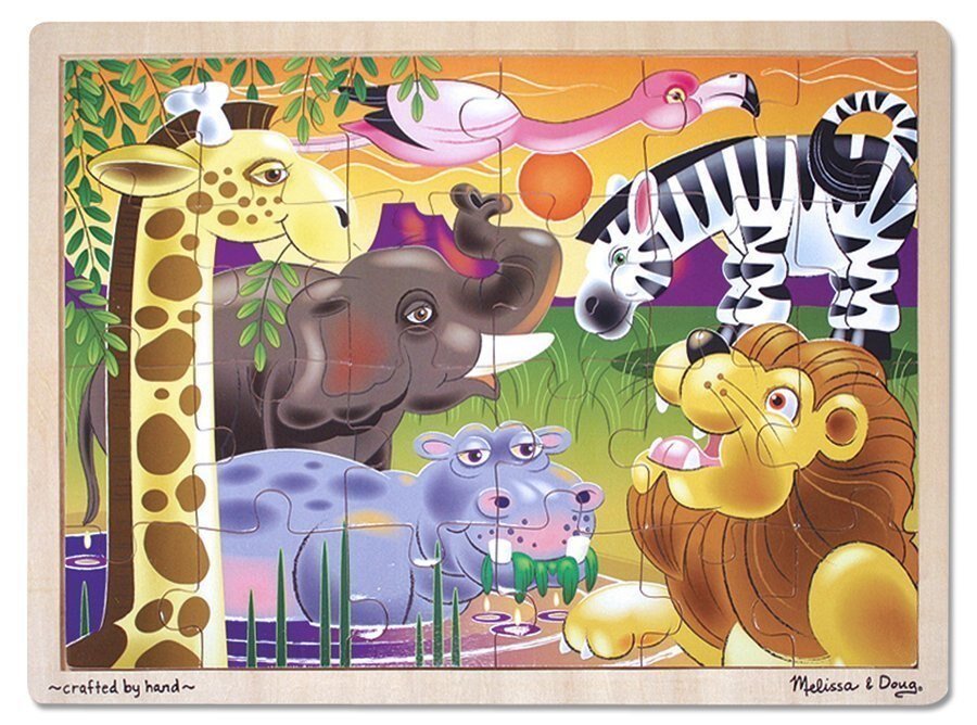 Ahşap 24 Parça Puzzle - Safari