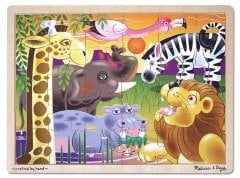 Ahşap 24 Parça Puzzle - Safari