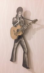 Elvis Presley Sallanır Sarkaçlı Duvar Saati