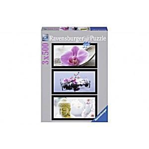 RAVENSBURGER 162871 3X500 PARÇA PUZZLE ZEN VE ORKİDE