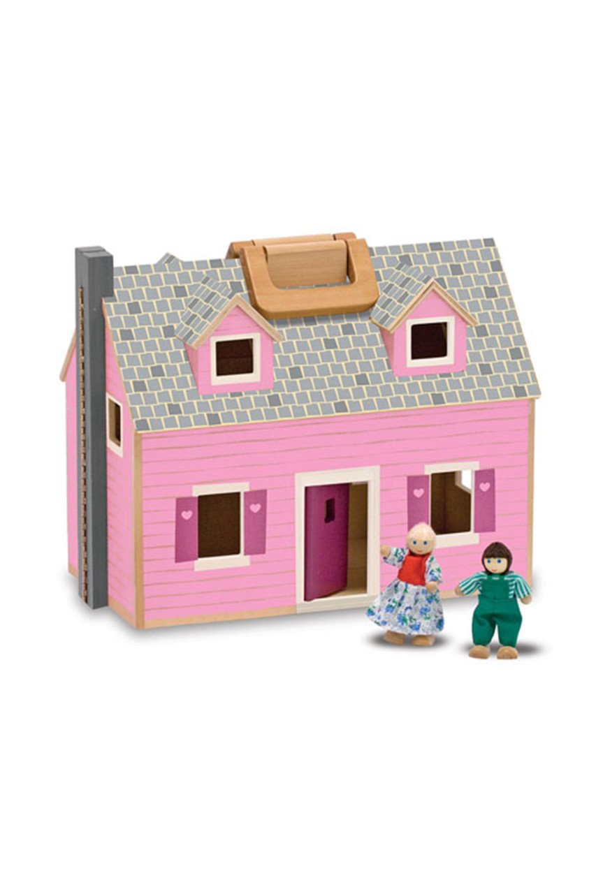 Melissa&Doug Ahşap Taşınabilir Küçük Mobilyalı Ev