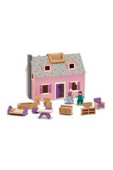 Melissa&Doug Ahşap Taşınabilir Küçük Mobilyalı Ev