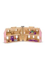 Melissa&Doug Ahşap Taşınabilir Küçük Mobilyalı Ev