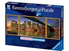 RAVENSBURGER 199068 1000 PARÇA TRIPTYCHON PUZZLE NY BROOKLYN BRIDGE