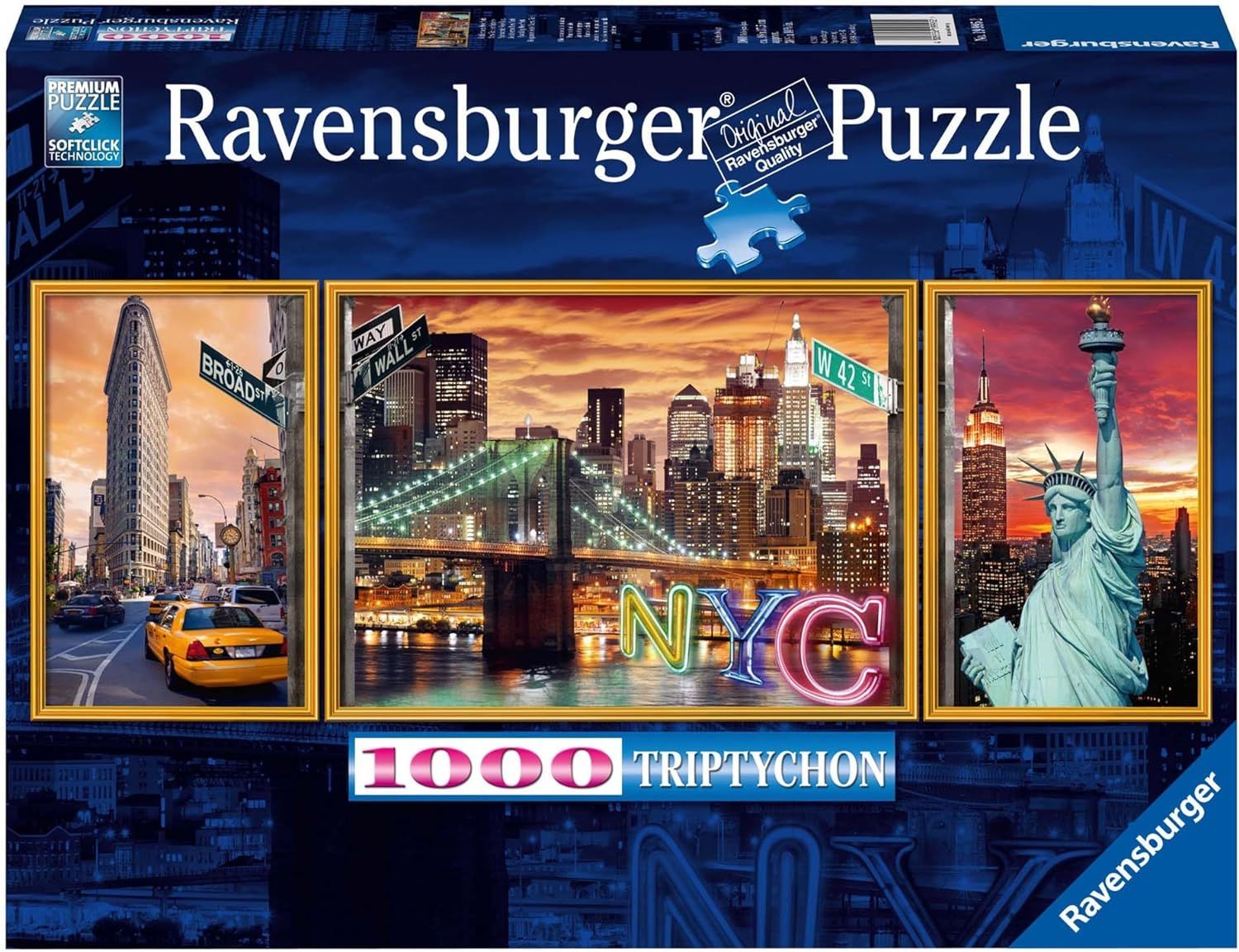 RAVENSBURGER 199952 1000 PARÇA TRIPTYCHON PUZZLE NEW YORK
