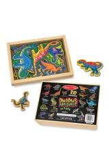 Ahşap Mıknatıslı Dinozorlar