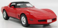 WELLY 12546 1/18 1982 CHEVROLET CORVETTE COUPE-RED