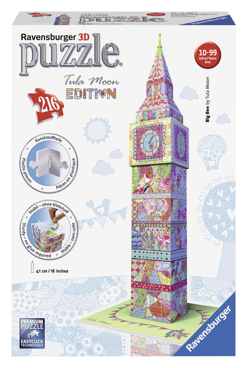 RAVENSBURGER 125692 3D PUZZLE TULA MOON BIG BEN LONDON