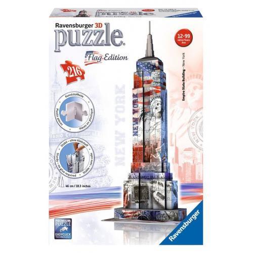 RAVENSBURGER 125838 3D PUZZLE EMPIRE STATE BUILDING FLAG