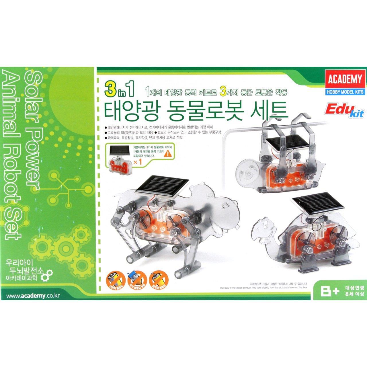 ACADEMY 18115 3 IN 1 SOLAR POWER ANIMAL ROBOT SET