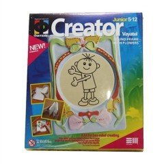 Fantazer Kabartma Pano Yapımı Round Frame With Flowers 707034