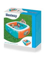 Bestway Renkli Şeffaf Pencereli Kare Havuz 168x168x56 CM.