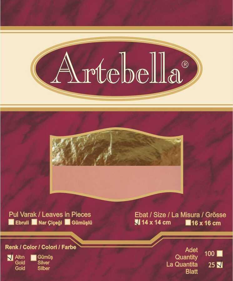 Artebella Altın Varak Transferi 14X14Cm - 25 Yaprak